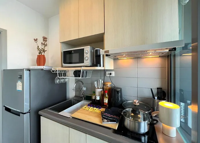 Cozy Park-view 1br - Ultra Fast Wifi - Bts Bangna Appartement *