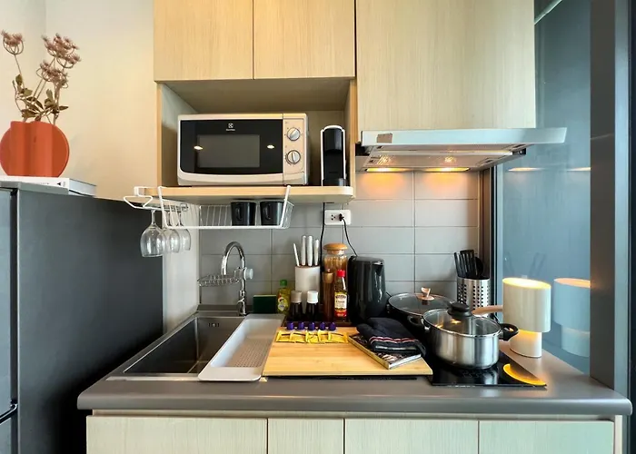 Cozy Park-view 1br - Ultra Fast Wifi - Bts Bangna Appartement Bangkok