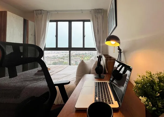 Cozy Park-view 1br - Ultra Fast Wifi - Bts Bangna Bangkok
